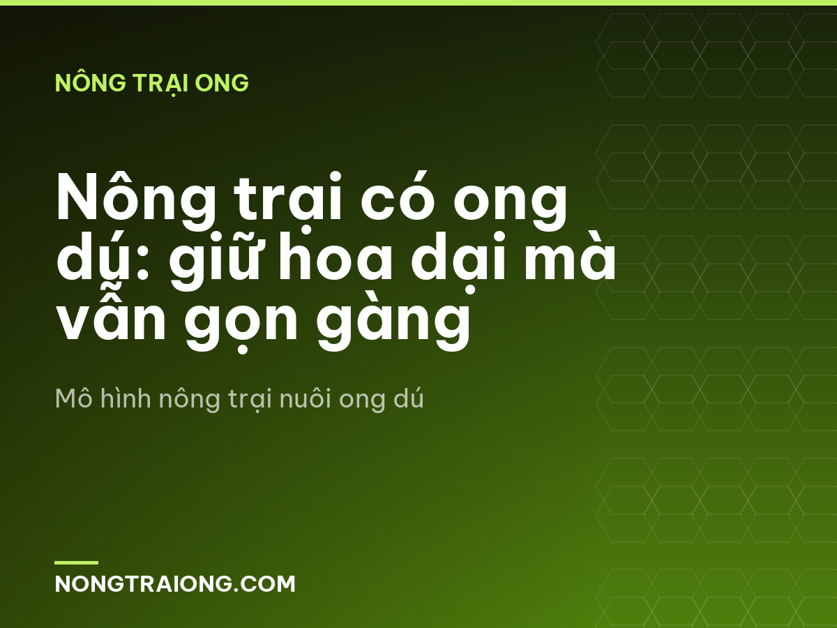 Nông trại có ong dú: giữ hoa dại mà vẫn gọn gàng